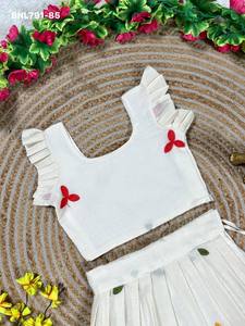 Hermosa colección de lehengas y blusas de algodón con bordados de animales, listas para usar, para niñas, de proveedor de Surat. - Product Image 6