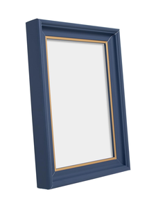 Marco de Fotos Azul de Lujo con Borde Interior Dorado, Elegante Marco Rectangular para Fotos Familiares, Retratos, Bodas - Product Image 6
