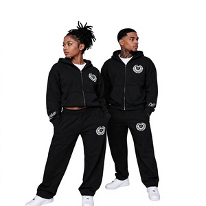 Chándal Unisex con Capucha, Transpirable y Ecológico, con Logotipo Personalizado, 100% Algodón Felpa, Ropa Deportiva, Diseño Moderno de Otoño - Product Image 1