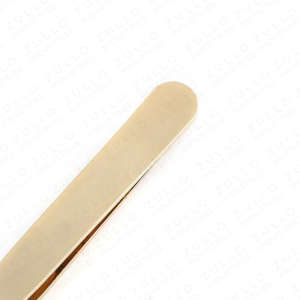 Pinzas para Cejas de Acero Inoxidable Chapadas en Oro con Punta Inclinada, Herramienta de Belleza Profesional Personalizada para Salón y Uso Doméstico - Product Image 3