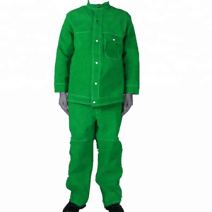 Chaqueta y Pantalones de Soldador de Cuero Vacuno de Alta Calidad, Resistentes al Calor y a las Chispas, para Ropa de Seguridad Industrial - Product Image 5