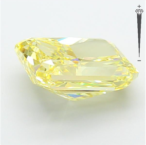 Diamant de laboratoire CVD certifié IGI 4,00 CT, taille Radiant, couleur Jaune Intense Fantaisie, clarté VS1, LG 792667168 ROYAL GEMS pour bijoux - Product Image 3