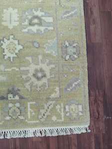 Vintage Green Knotted <b>Rug</b>, Floral Cut Weave Area <b>Rugs</b>, Rectangle Woven <b>Carpet</b> with Fringe for high quality Living Room <b>Carpet</b> - Product Image 4