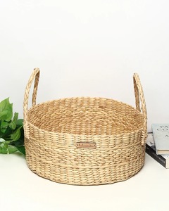 Cesta redonda de regalo de mimbre tejida a mano, cesta de almacenamiento hecha a mano, venta al por mayor, ecológica, hecha en Vietnam - Product Image 3