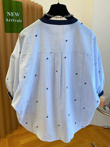Camisa de mujer con estampado de cuello redondo, elegante, vintage, transpirable, informal de oficina, nueva moda de verano 2026 al por mayor - Product Image 3