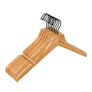 Perchas de madera de primera calidad para trajes, con barra para pantalones, perchas de madera resistentes con gancho para guardar ropa en el armario y para ropa de lujo. - Product Image 6
