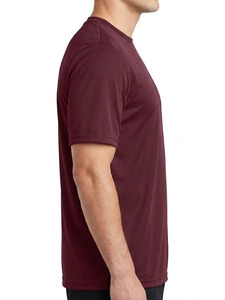 Men's Solid Color Short Sleeve T-<b>Shirt</b> <b>100</b>% <b>Polyester</b> Quick Dry O-Neck Regular Fit Casual Jersey Knitted Top - Product Image 3