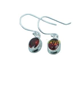Natural Red <b>Garnet</b> Gemstone <b>Earrings</b> Cut Stone <b>Earrings</b> Handmade Dangle <b>Earrings</b> <b>Garnet</b> Gift Jewelry for Women - Product Image 1