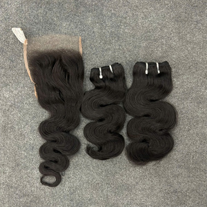 Hot Trend Steam Body Wave Human Hair Extensions <b>Natural</b> Color Hair Bundles Closure Full <b>Wigs</b> For Black Women - Product Image 1