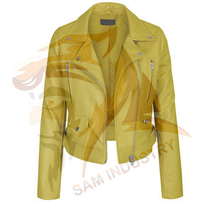 Chaqueta de Cuero Vintage de Alta Calidad para Mujer, Nueva Moda, Chaqueta de Cuero con Cierre y Manga Larga para Otoño e Invierno - Product Image 5