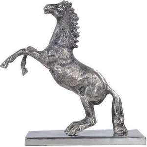 Figura de caballo de aluminio fundido hecha a mano, majestuosa escultura metálica de un gallo de pie, decoración para interiores modernos. - Product Image 4