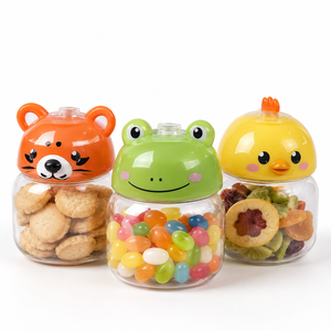 Custom 450ml Food Grade PET Candy Jar with Cartoon Animal Cap for Kids Snacks and Food Packaging Vietnam Manufacturer - Product Image 2