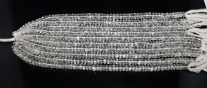 ลูกปัดคริสตัลทรงรอนเดลล์สีขาวธรรมชาติ AAA ขนาด 8-8.5 มม. ลูกปัดอัญมณีคริสตัล 10 นิ้ว ลูกปัดคริสตัลทรงรอนเดลล์สำหรับทำเครื่องประดับ - Product Image 2