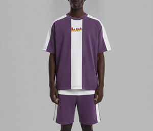 Conjunto de Camiseta y Pantalones Cortos de Verano para Hombre, de Alta Calidad, Color Sólido, Corte Holgado, Marca de Moda, 100% Algodón, Manga Corta, 2026 - Product Image 6
