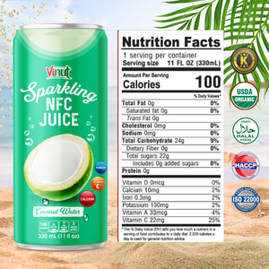 Bebida de jugo de coco espumoso 330ml Muestra gratis Precio al por mayor OEM ODM Etiqueta privada Fabricante ISO - Product Image 2