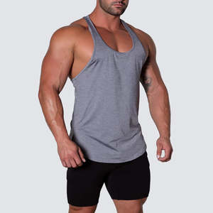 NESTA SPORTS Débardeur de sport personnalisé léger à séchage rapide dos nageur gris pour hommes - Product Image 2