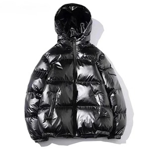 Men's Winter Hooded Bubble Jacket Solid Color Thick Warm Casual <b>Coat</b> Zipper Closure Windproof Loose Fit Regular Length Quick <b>Dry</b> - Product Image 5