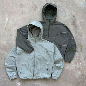 Y2K <b>Hip</b> Hop Mens Zipper Hoodie Jacket Waterproof Eco Friendly Streetwear Casual Sportswear Long Sleeve Custom Logo Bulk - Product Image 1