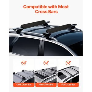 Almohadillas suaves para portaequipajes de 28 \ "almohadillas universales para portaequipajes de coche 88LBS capacidad de carga equipaje Kayak Carrier 2 correas de lazo Velcro para SUPs - Product Image 2