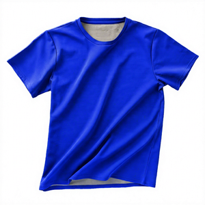 เสื้อยืดเจอร์ซีย์แขนสั้นสีดำสำหรับผู้ชาย แห้งเร็ว ทรงปกติ คอกลม สไตล์ลำลอง สีพื้น ผ้าถักโพลีเอสเตอร์ - Product Image 3