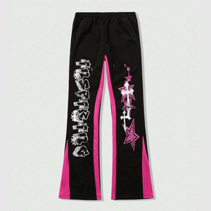 Hot Selling <b>Men's</b> Pants Washed Premium Quality <b>Men</b> <b>Flared</b> Sweatpants With Elastic Waist <b>Men</b> New Design <b>Flared</b> Sweat Pants - Product Image 1