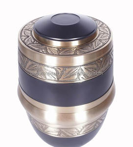 Urna Funeraria Moderna de Metal Morado de Primera Calidad con Diseño de Crucifijo para Servicios Conmemorativos Funerarios - Product Image 3