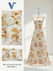 Tela de Chifón Jacquard Floral, 100% Poliéster, Ligera, Tejida y Transpirable, 150/160cm, Modelo 8936, para Vestidos de Mujer - Product Image 4