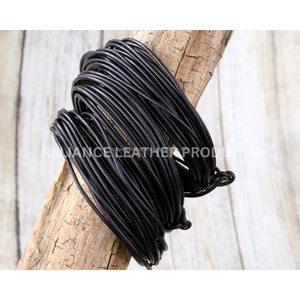 Cordón de cuero redondo de Color Regular de alta calidad 2mm 3mm 5mm para collar de pulsera de joyería y fabricación artesanal - Product Image 4
