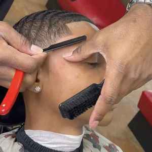 2026 Professional High Quality Reuseable Barber Shop Different Shapes Plastic ABS Handle 6-Inch Single Blade Shaving Razors - Product Image 6