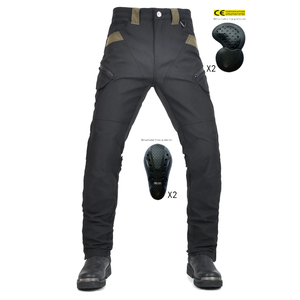 Motorcycle Leather Cordura Riding Pants with CE Removable Knee & <b>Hip</b> Protectors | Waterproof Biker Trousers | Hike Impex - Product Image 6