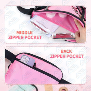 Sac banane d'infirmière rose pour femmes sac d'infirmière avec porte-ruban plusieurs poches pochette utilitaire de taille d'infirmière de soins médicaux - Product Image 4