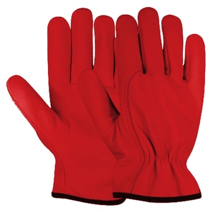 Industrial Safety <b>Gloves</b> Reflective Smooth Goat Grain Leather Breathable Personal Heat Spark Resistant Arm Protection <b>Driver</b> - Product Image 4