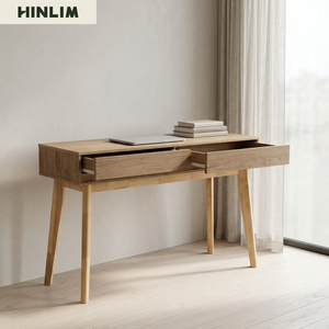 Scandinavian Modern Durable <b>Console</b> <b>Table</b> with <b>Storage</b> Drawer Malaysian Oak Legs Laminated Board Living Room & Office Furniture - Product Image 4