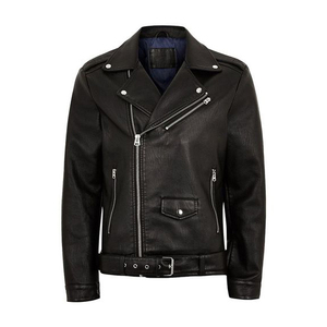<b>FLy</b> Humble Sportwear High Quality OEM Customized Logo Zip-Up Stand Breathable <b>Men's</b> Autumn Casual Premium Motorbike Leather - Product Image 3