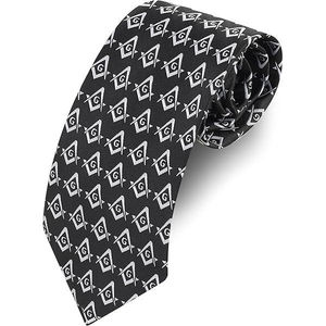 Corbata de seda con logotipo personalizado para masón maestro de la logia azul, insignia masónica, precio mayorista, precio económico - Product Image 1
