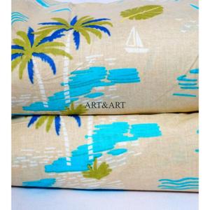 Tela de algodón estampada a mano con motivos de islas, a precio de fábrica, proveedor indio, precios al por mayor. - Product Image 1