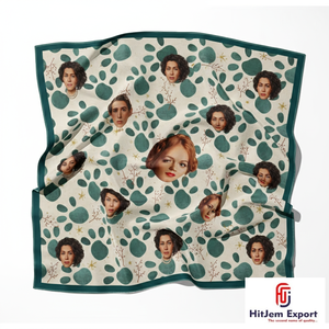 Collection en gros de foulards personnalisés haut de gamme, imprimés effet soie, hijabs tendance, écharpes carrées et châles de cou - Product Image 1