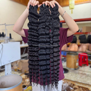 Extensions de cheveux naturels vietnamiens ondulés très tendance avec kit de closure en dentelle, perruques en cheveux naturels avec dentelle frontale - Product Image 4