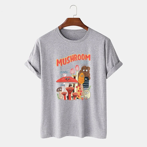 เสื้อยืดแขนสั้นสีขาวสำหรับผู้ชาย คอกลม ทรงปกติ ผ้าฝ้ายเจอร์ซีย์ ระบายอากาศได้ดี แห้งเร็ว เป็นมิตรกับสิ่งแวดล้อม รับผลิตตามแบบ OEM - Product Image 5
