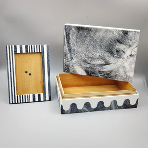 FAIZA CRAFT Caja de Joyería Cuadrada Moderna con Incrustaciones de Resina de Alta Calidad, Organizador Decorativo Hecho a Mano para Regalos de Navidad y Decoración del Hogar - Product Image 5