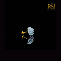 Sovereign Piercing de nez Mandala ajouré avec diamant de laboratoire rond, en or massif 9K 14K 18K, Bijoux fins