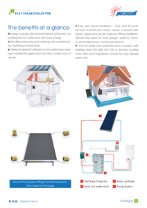 Colector solar de placa plana premium con carcasa resistente a la intemperie para calefacción y agua caliente en edificios comerciales - Product Image 2