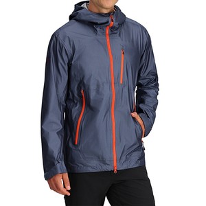 <b>Red</b> Hooded <b>Waterproof</b> <b>Jacket</b> With Detachable Hat Full Sleeve Polyester Shell Utility Style Autumn Wear - Product Image 2