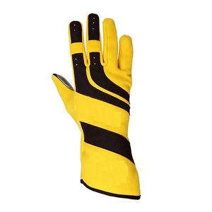 Guantes de Carreras de Invierno Amarillos con Dedos Completos, Diseño de Panel Negro, Revestimiento de PU Antideslizante, Tejido Nomex Impermeable y Ligero para Exteriores - Product Image 2