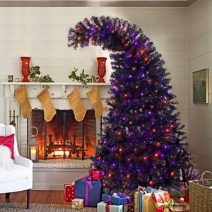 6 Ft Fraser Fir Bent-Top <b>Artificial</b> Christmas <b>Tree</b> 1,080 Lights Grinch Style Holiday Decoration - Product Image 2