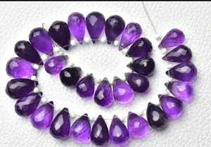Cuentas Facetadas de Amatista Natural en Forma de Lágrima, Gema Púrpura para Fabricación de Joyas, Proveedor Mayorista, Venta al por Mayor, Comercio Global B2B - Product Image 1