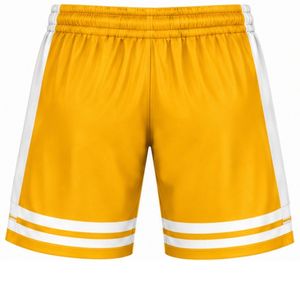 Shorts de hockey sur glace sublimés jaunes pour hommes, en polyester rayé, légers, pour uniforme d'équipe et vêtements de compétition - Product Image 2