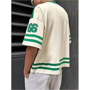 Maillot de football personnalisé pour homme, coupe ample, style streetwear, col rond, en maille, nouveau design, maillots de football courts en maille vierges - Product Image 4