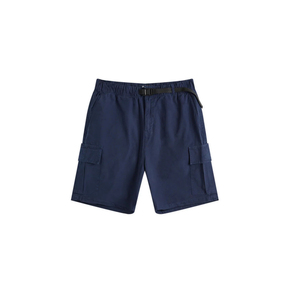 Pantalones Cortos Cargo Azules para Hombre con Cintura Ajustable, Múltiples Bolsillos Utilitarios, Tela Resistente y Cómodos para Actividades al Aire Libre - Product Image 1