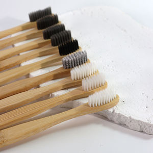Eco Friendly Biodegradable Custom Logo Easy Clean Teeth Cleaning Adult Bamboo Wood Toothbrush Stand Customized Shape for Hotel - Product Image 2
